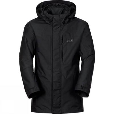 Chaquetas Jack Wolfskin Brooks Range Flex Hombre Negras - Chile IKO172806